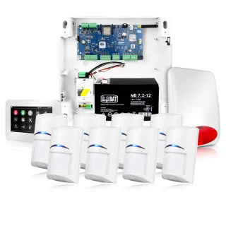 Alarmový systém NeoGSM-IP, Bílý, 8x čidlo, GSM upozornění, Wifi