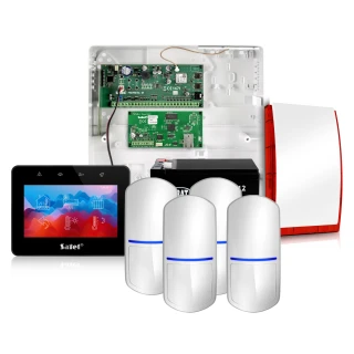 Alarmový systém Satel Integra 32, Černý, 4x detektor, Mobilní aplikace, Notifikace