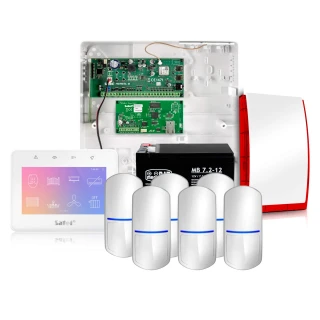 Alarmový systém Satel Integra 32, Bílý, 6x čidlo, Mobilní aplikace, Notifikace