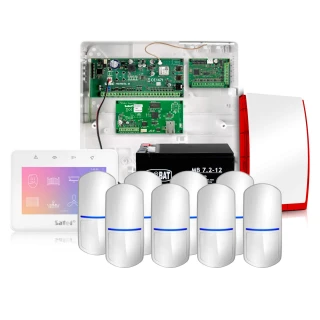 Alarmový systém Satel Integra 32, Bílý, 8x detektor, Mobilní aplikace, Notifikace