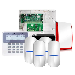 Alarmový systém Satel Perfecta 16, 4x Detektor, LCD, Signalizátor SP-4001 R, příslušenství