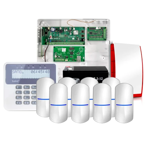 Alarmový systém Satel Perfecta 16, 8x Detektor, LCD, Signalizátor SP-4001 R, příslušenství