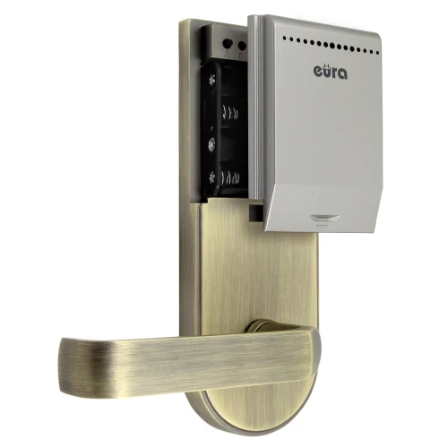 EURA ELH-72B9 MOSAZNÝ přístupový štítek se čtečkou RFID a klávesnicí, univerzální rozteč šroubů