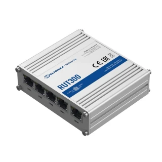 Teltonika RUT300 | Průmyslový router | 5x RJ45 100Mb/s, 1x USB, pasivní PoE