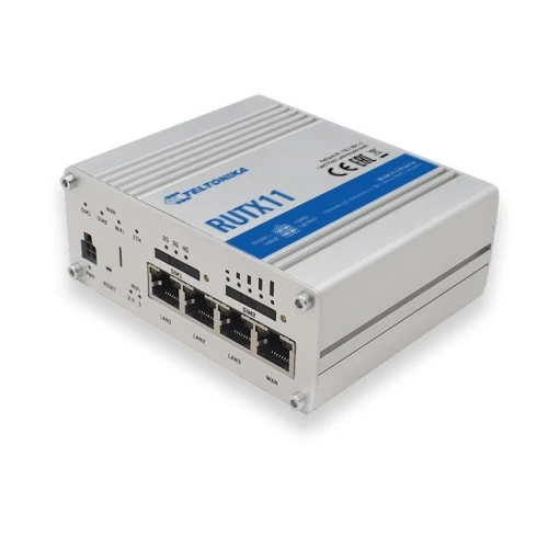 Teltonika RUTX11 (US) | Profesionální průmyslový 4G LTE router | Cat 6, Dual Sim, 1x Gigabit WAN, 3x Gigabit LAN, WiFi 802.11 AC