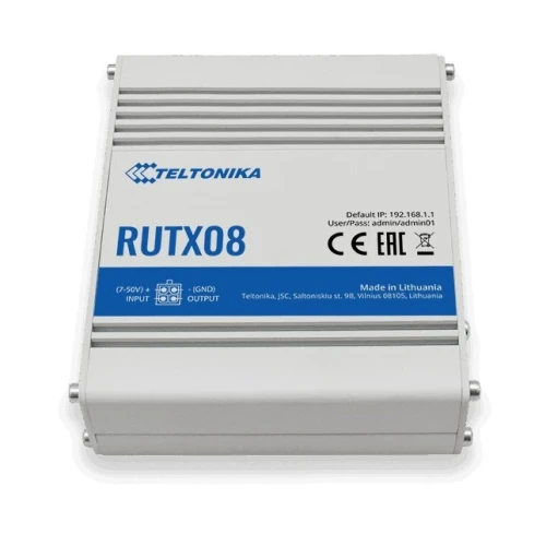 Teltonika RUTX08 | Průmyslový router | 1x WAN, 3x LAN 1000 Mb/s, VPN