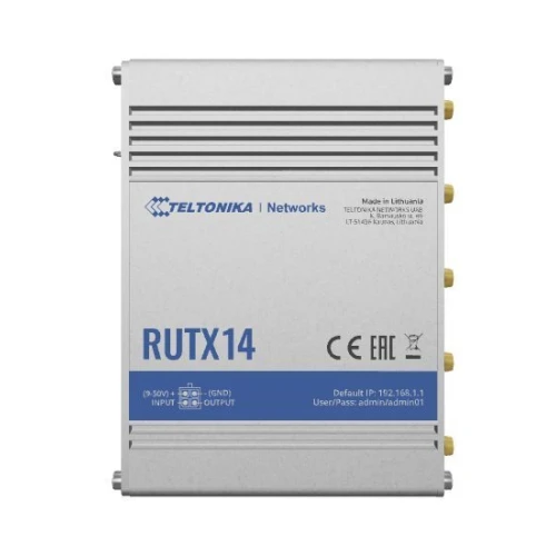 Teltonika RUTX14 | Profesionální průmyslový 4G LTE router | Cat 12, Dual Sim, 1x Gigabit WAN, 4x Gigabit LAN, WiFi 802.11 AC Wave 2