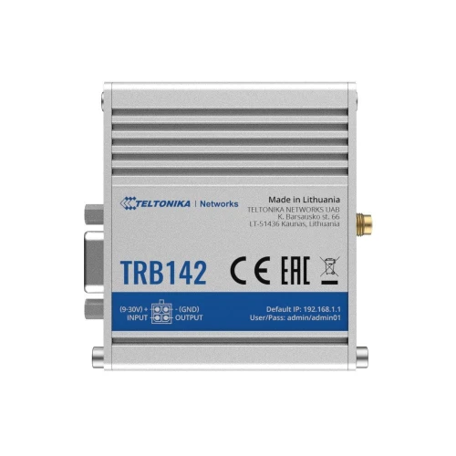 Teltonika TRB142 | Brána, IoT brána | LTE Cat 1, RS232, Vzdálená správa