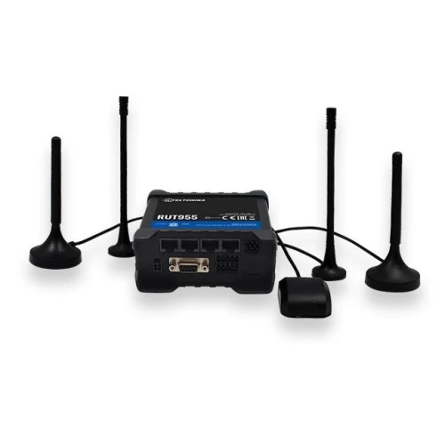 Teltonika RUT955 | Profesionální průmyslový 4G LTE router | Cat.4, WiFi, Dual Sim, GPS, 1x WAN, 3x LAN, GPS anténa, RUT955 T033B0