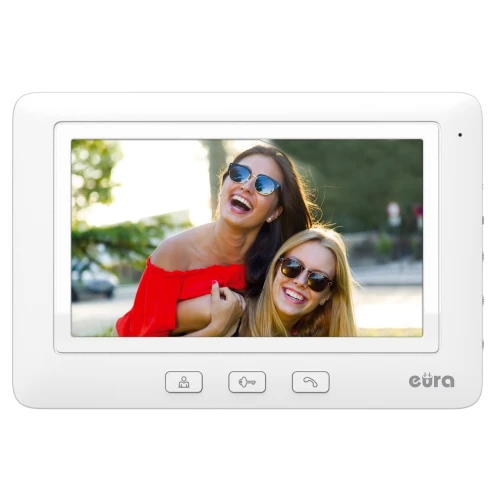Video dveřní vstupní systém EURA VDP-58A3 bílý barevný 7" monitor