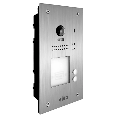 EURA VDP-70A5/P BLACK "2EASY" video dveřní vstupní systém - Dvoučlenný, 2x LCD 7", černý, unikátní bezkontaktní čtečka 125 kHz, montáž pod omítku