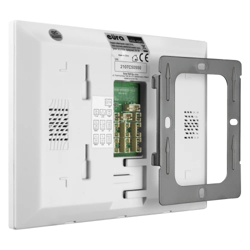 EURA VDP-80C5 video dveřní vstupní systém, bílý, 2x LCD 7'', FHD, podpora 2 vstupů, 1080p. kamera, RFID čtečka, povrchová montáž