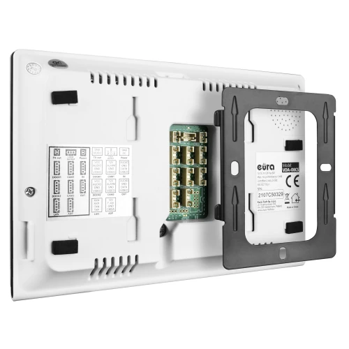 EURA VDP-97C5 video dveřní vstupní systém - bílý, dotykový displej, LCD 7'', AHD, WiFi, obrazová paměť, SD 128GB