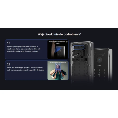 WiFi videotelefon EZVIZ HP7 PRO 4K, ověřování obličeje, dálkové otevírání, detekce pohybu