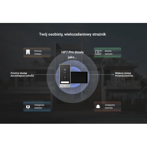 WiFi videotelefon EZVIZ HP7 PRO 4K, ověřování obličeje, dálkové otevírání, detekce pohybu