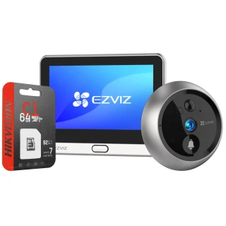 EZVIZ CS-DP2 elektronický dveřní prohlížeč, dotykový displej, 64GB karta