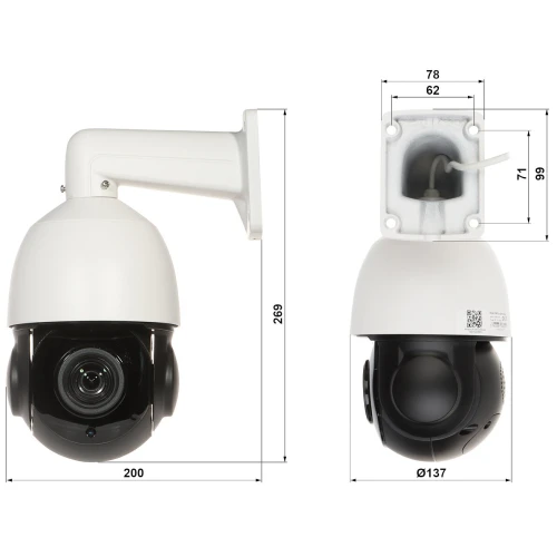 Venkovní IP kamera OMEGA-51P18-8P - 5 Mpx 5,35 ... 96,3 mm