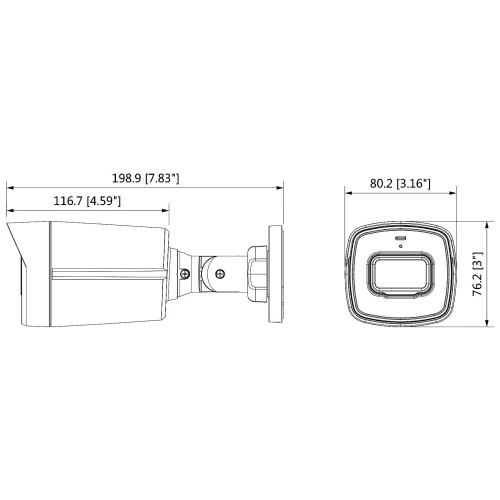 Rohová kamera Dahua HAC-HFW1500TL-A-0360B-S2, 4v1, 5 Mpx, mikrofon, bílá,