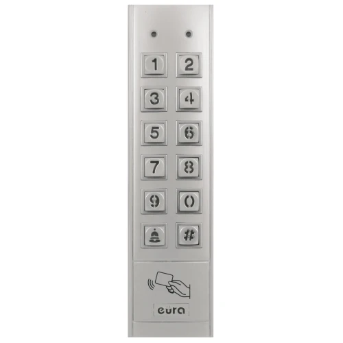 Kódový zámek EURA AC-14A1 - 1 výstup, bezkontaktní karta, povrchová montáž, zvonkové tlačítko