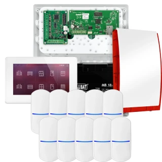 Sada alarmu SATEL INTEGRA 32, 10x detektor PET, siréna, bílý ovladač INT-TSH2-W