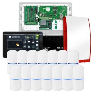 Sada alarmů SATEL INTEGRA 32, 14x čidlo, siréna, černý ovladač INT-TSI-B, komunikace LTE