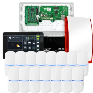 Sada alarmu SATEL INTEGRA 32, 15x detektor PET, siréna, černý ovladač INT-TSI-B