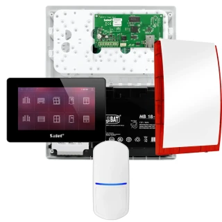 Sada alarmů SATEL INTEGRA 32, 1x detektor PET, siréna, černý ovladač INT-TSH2-B