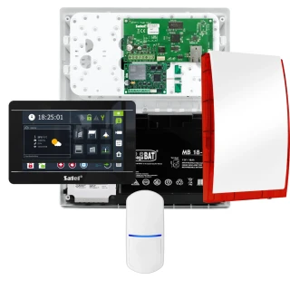 Sada alarmu SATEL INTEGRA 32, 1x detektor, siréna, černý ovladač INT-TSI-B, LTE komunikace