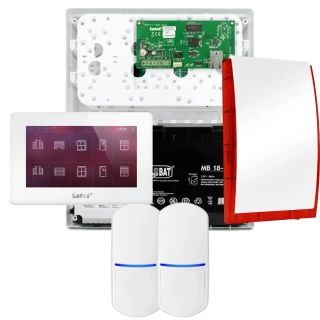 Sada alarmů SATEL INTEGRA 32, 2x detektor PET, siréna, bílý ovladač INT-TSH2-W
