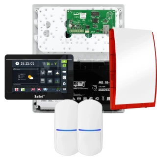 Sada alarmu SATEL INTEGRA 32, 2x detektor, siréna, černý ovladač INT-TSI-B