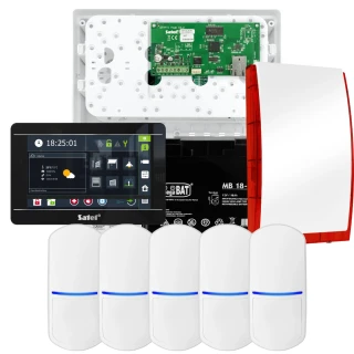 Sada alarmu SATEL INTEGRA 32, 5x detektor PET, siréna, černý ovladač INT-TSI-B