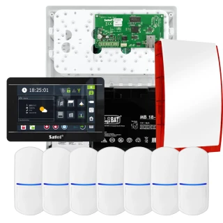 Sada alarmů SATEL INTEGRA 32, 7x detektor PET, siréna, černý ovladač INT-TSI-B