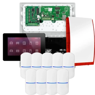 Sada alarmu SATEL INTEGRA 32, 9x detektor, siréna, černý ovladač INT-TSH2-B