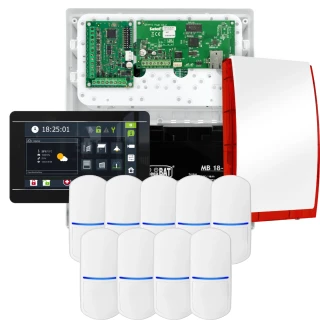 Sada alarmu SATEL INTEGRA 32, 9x detektor, siréna, černý ovladač INT-TSI-B