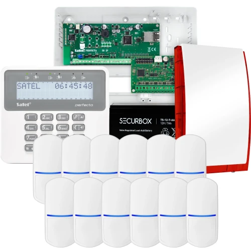Sada alarmu SATEL PERFECTA 32 IP, 12x čidlo, siréna, klávesnice