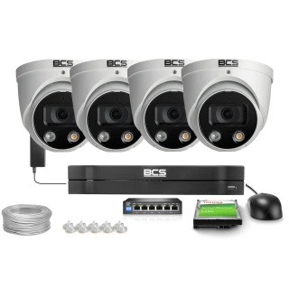 Sada pro monitoring 4x BCS-L-EIP16FCR3L3-Ai1, 6Mpx, IR 30m, NightColor, WDR 120dB
