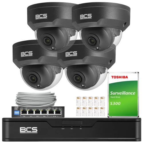 Sada pro monitorování 4x BCS-P-DIP25FSR3-Ai1-G 5Mpx IR 30m