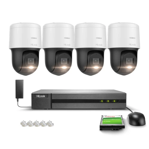 Sada pro monitorování 4x Otočná kamera PTZ-N4MP, 4Mpx, PoE, H.265+ Hilook Hikvision