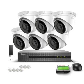 Sada pro monitorování 6x IPCAM-T2, Full HD, IR 30m, PoE, H.265+ Hilook Hikvision