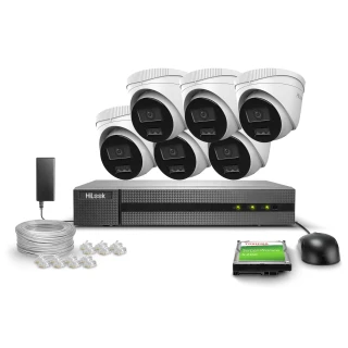 Sada pro monitorování 6x IPCAM-T2-30DL FullHD Dual-Light 30m HiLook od Hikvision