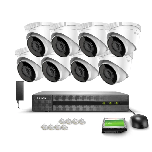 Sada pro monitorování 8x IPCAM-T2, Full HD, IR 30m, PoE, H.265+ Hilook Hikvision