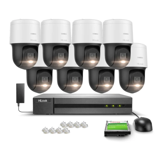 Sada pro monitorování 8x Otočná kamera PTZ-N4MP, 4Mpx, PoE, H.265+ Hilook Hikvision