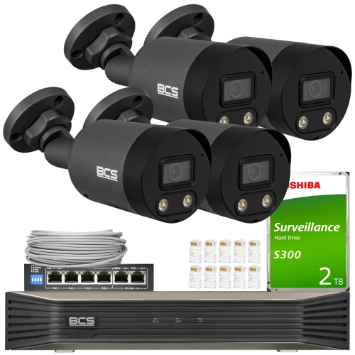 Sada pro monitoring BCS Point 4x BCS-P-TIP28FWR3L2-Ai2-G NightColor, ADC, inteligentní funkce