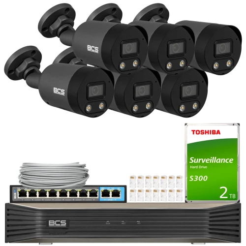 Sada monitoringu BCS Point 6x BCS-P-TIP28FWR3L2-Ai2-G 4K s technologií NightColor a AI