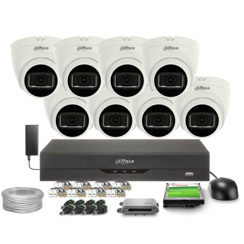 Sada pro monitorování 4v1 8x HAC-HDW1200TRQ-0280B-S6 2Mpx, IR25m, DWDR, Dahua