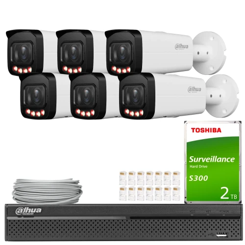 Sada pro dohled Dahua 6x IPC-HFW2649T-ZAS-IL-27135, Smart Dual Light, SMD+, Full-Color, WDR, AI funkce