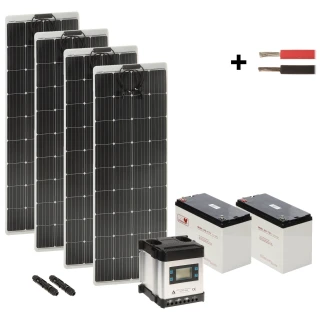 Fotovoltaická sada SP-KIT-4X160/2X80/MPPT-LCD 1730Wh