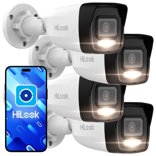 Sada tubusových IP kamer HiLook by Hikvision 4x IPCAM-B6-30DL 6Mpx Smart Hybrid-Light 30m