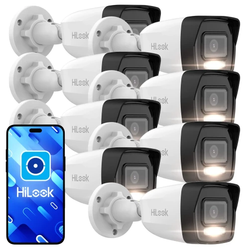 Sada tubusových IP kamer HiLook by Hikvision 8x IPCAM-B6-30DL 6Mpx Smart Hybrid-Light 30m
