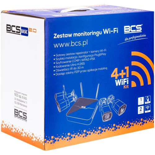 Sada Wi-Fi pro monitoring BCS-B-KITW(2.0) Full HD IR 30m, audio